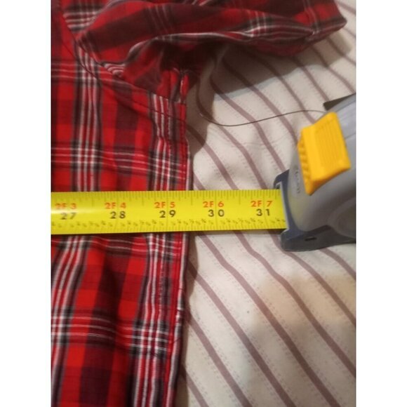 NWT Sean John Shirt Mens 3XB Red Plaid Short Sleeve Button Up Rap NEW - Picture 12 of 13